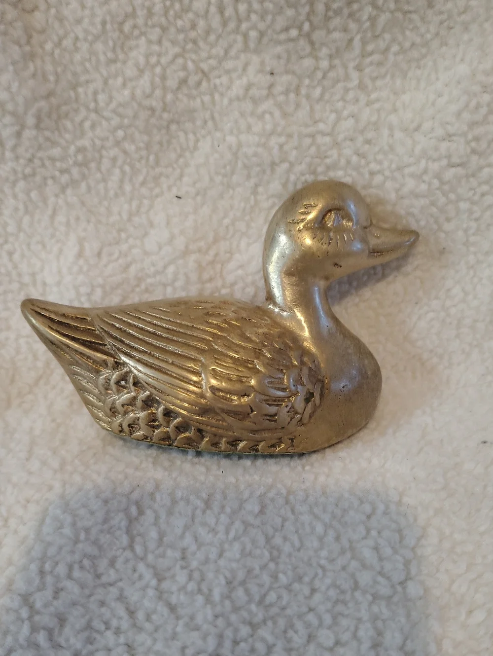 Brass Duck Figurine - Gold Tone - Picture 1 of 5